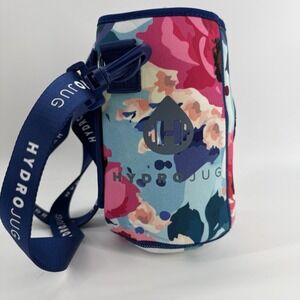 Hydrojug Hydro Jug Floral Flower Sleeve Neoprene Pink Blue Aqua Adjustable Strap